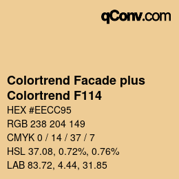 カラーコード: Colortrend Facade plus - Colortrend F114 | qconv.com