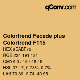 Farbcode: Colortrend Facade plus - Colortrend F115 | qconv.com