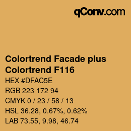 Farbcode: Colortrend Facade plus - Colortrend F116 | qconv.com