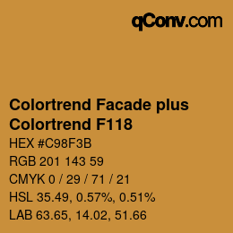 Farbcode: Colortrend Facade plus - Colortrend F118 | qconv.com