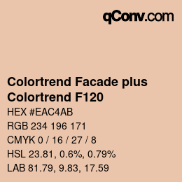 Farbcode: Colortrend Facade plus - Colortrend F120 | qconv.com