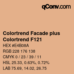 カラーコード: Colortrend Facade plus - Colortrend F121 | qconv.com