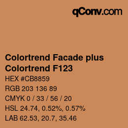 Farbcode: Colortrend Facade plus - Colortrend F123 | qconv.com