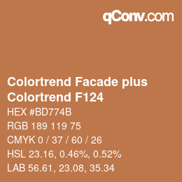 カラーコード: Colortrend Facade plus - Colortrend F124 | qconv.com