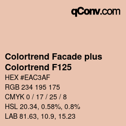 カラーコード: Colortrend Facade plus - Colortrend F125 | qconv.com