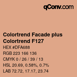 Farbcode: Colortrend Facade plus - Colortrend F127 | qconv.com
