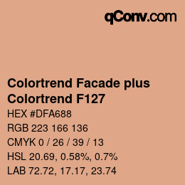 Color code: Colortrend Facade plus - Colortrend F127 | qconv.com