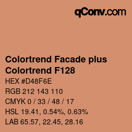 Color code: Colortrend Facade plus - Colortrend F128 | qconv.com