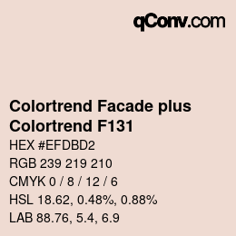 Código de color: Colortrend Facade plus - Colortrend F131 | qconv.com