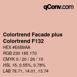 カラーコード: Colortrend Facade plus - Colortrend F132 | qconv.com