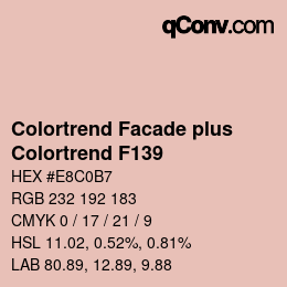 Farbcode: Colortrend Facade plus - Colortrend F139 | qconv.com