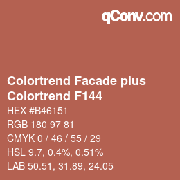 Farbcode: Colortrend Facade plus - Colortrend F144 | qconv.com