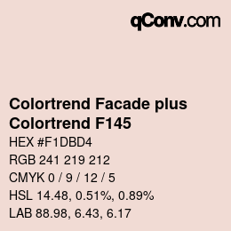 カラーコード: Colortrend Facade plus - Colortrend F145 | qconv.com