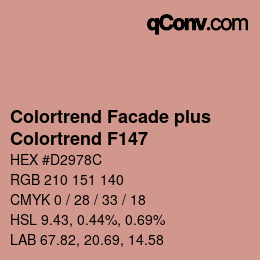 Color code: Colortrend Facade plus - Colortrend F147 | qconv.com