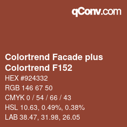 カラーコード: Colortrend Facade plus - Colortrend F152 | qconv.com