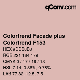 Color code: Colortrend Facade plus - Colortrend F153 | qconv.com