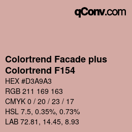 カラーコード: Colortrend Facade plus - Colortrend F154 | qconv.com