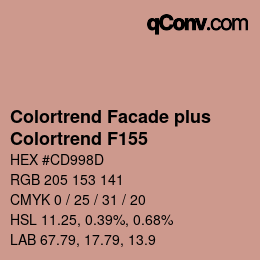 カラーコード: Colortrend Facade plus - Colortrend F155 | qconv.com
