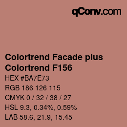 Color code: Colortrend Facade plus - Colortrend F156 | qconv.com