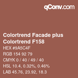 Farbcode: Colortrend Facade plus - Colortrend F158 | qconv.com