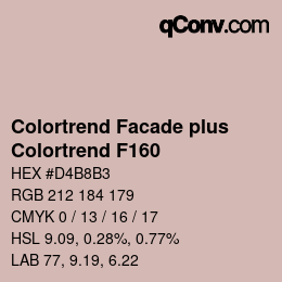 Farbcode: Colortrend Facade plus - Colortrend F160 | qconv.com