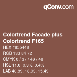 Farbcode: Colortrend Facade plus - Colortrend F165 | qconv.com