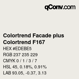 Farbcode: Colortrend Facade plus - Colortrend F167 | qconv.com