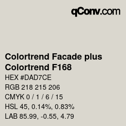 Color code: Colortrend Facade plus - Colortrend F168 | qconv.com - big