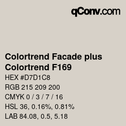 Farbcode: Colortrend Facade plus - Colortrend F169 | qconv.com