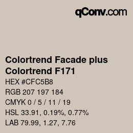 カラーコード: Colortrend Facade plus - Colortrend F171 | qconv.com
