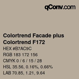 Farbcode: Colortrend Facade plus - Colortrend F172 | qconv.com