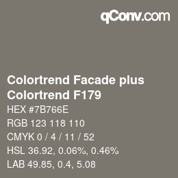 Farbcode: Colortrend Facade plus - Colortrend F179 | qconv.com