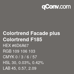 Color code: Colortrend Facade plus - Colortrend F185 | qconv.com