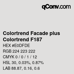 Farbcode: Colortrend Facade plus - Colortrend F187 | qconv.com