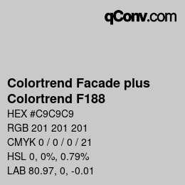 Código de color: Colortrend Facade plus - Colortrend F188 | qconv.com