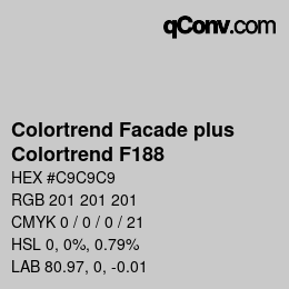 Code couleur: Colortrend Facade plus - Colortrend F188 | qconv.com