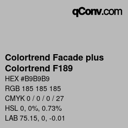 Color code: Colortrend Facade plus - Colortrend F189 | qconv.com