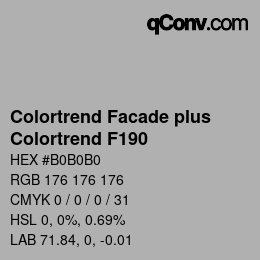 Farbcode: Colortrend Facade plus - Colortrend F190 | qconv.com