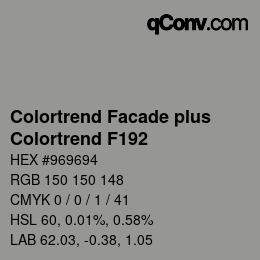 カラーコード: Colortrend Facade plus - Colortrend F192 | qconv.com