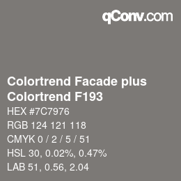 Farbcode: Colortrend Facade plus - Colortrend F193 | qconv.com