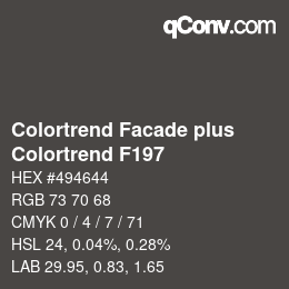 Farbcode: Colortrend Facade plus - Colortrend F197 | qconv.com