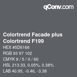 Farbcode: Colortrend Facade plus - Colortrend F199 | qconv.com