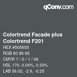 Color code: Colortrend Facade plus - Colortrend F201 | qconv.com