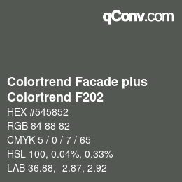 Color code: Colortrend Facade plus - Colortrend F202 | qconv.com