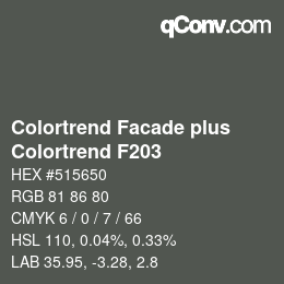 Color code: Colortrend Facade plus - Colortrend F203 | qconv.com