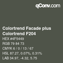 Farbcode: Colortrend Facade plus - Colortrend F204 | qconv.com