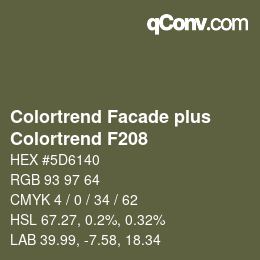 Código de color: Colortrend Facade plus - Colortrend F208 | qconv.com
