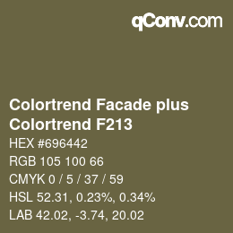 Color code: Colortrend Facade plus - Colortrend F213 | qconv.com