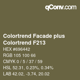 Color code: Colortrend Facade plus - Colortrend F213 | qconv.com