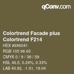 Farbcode: Colortrend Facade plus - Colortrend F214 | qconv.com